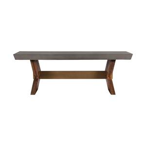 50 in. Brown Rectangle Concrete Top Coffee Table