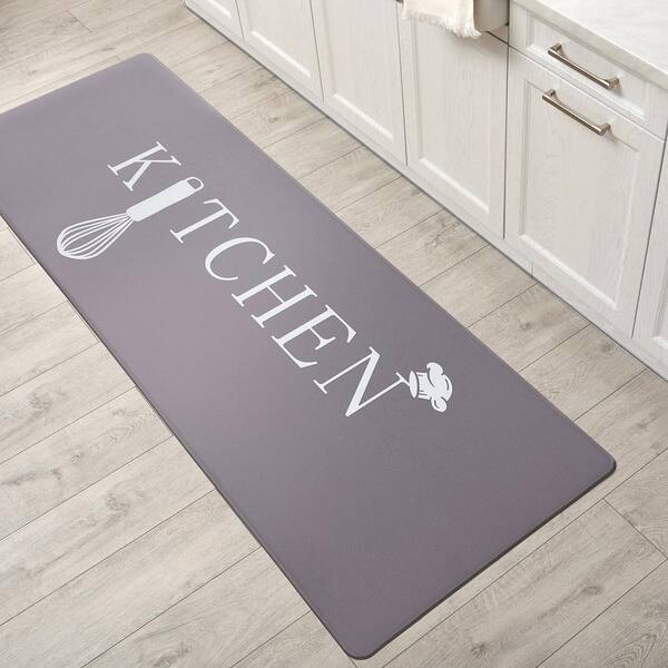 World Rug Gallery Kitchen Gray 18x30 Anti-Fatigue Standing Mat  1030GRAY18X30 - The Home Depot