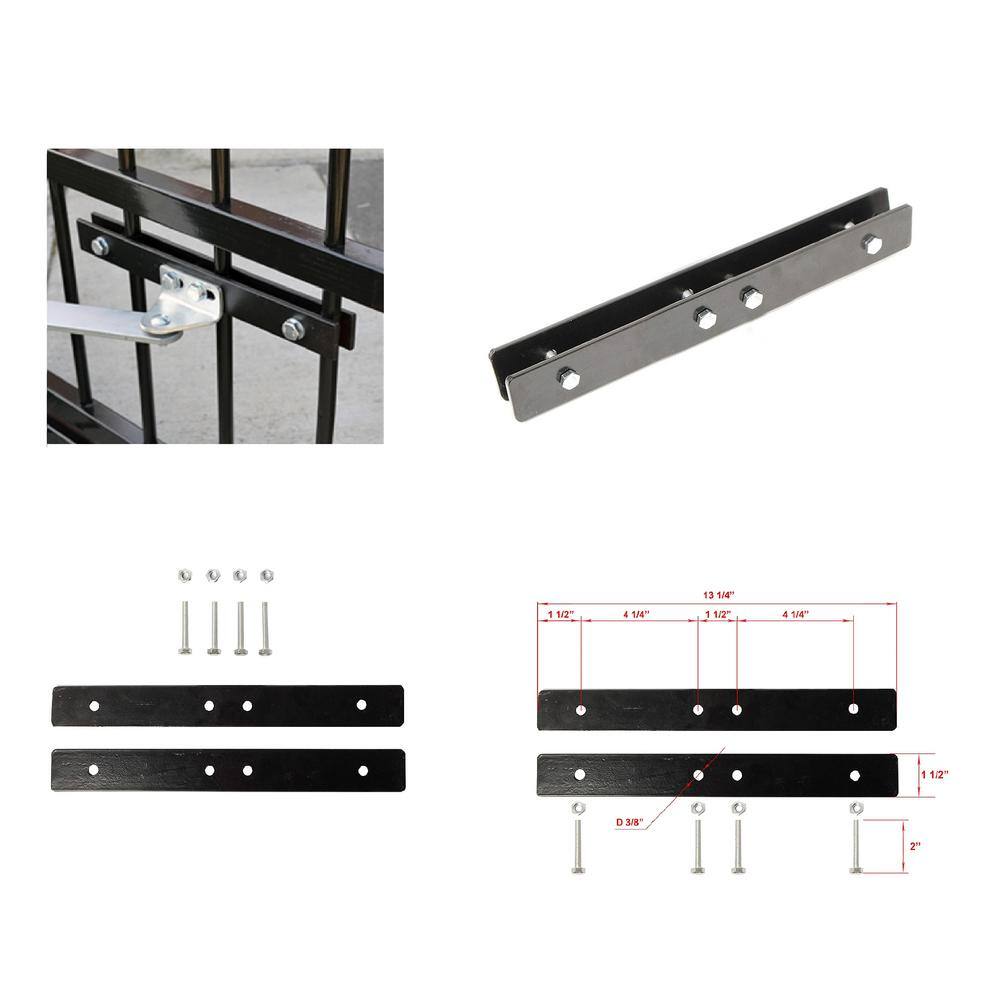 Black Galvanized Steel Universal Gate Attaching Bracket
