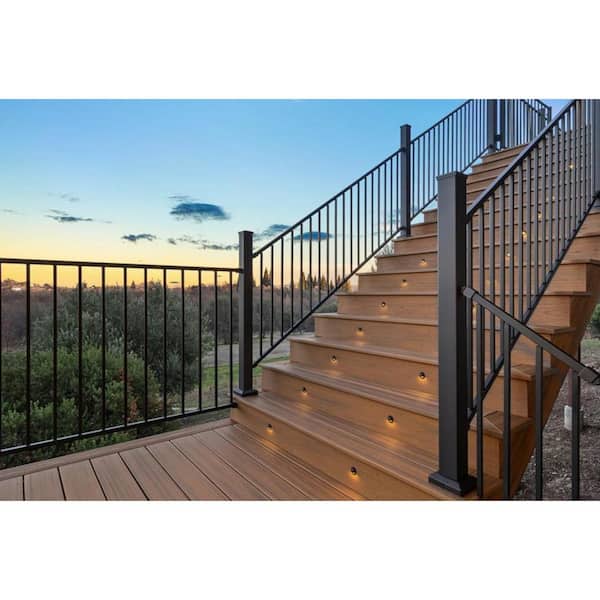 FORTRESS Inspire Railing 32.5 in. H x 6 ft. W Aluminum Black Sand Level  Panel 58132698 - The Home Depot