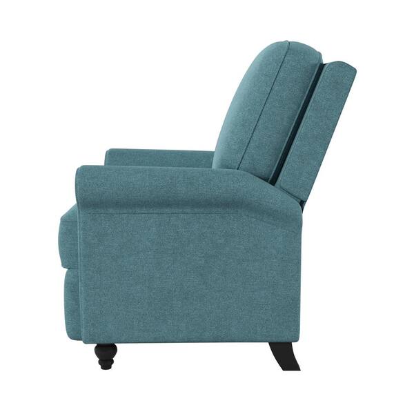 prolounger medium blue chenille push back recliner chair