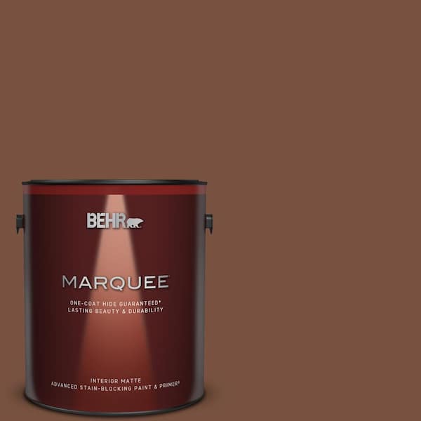 BEHR MARQUEE 1 gal. #S200-7 Earth Fired Red One-Coat Hide Matte Interior Paint & Primer