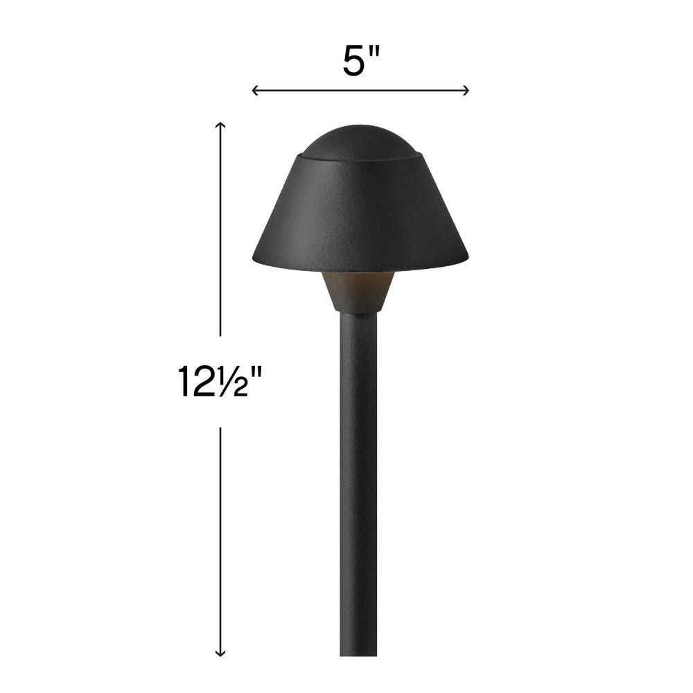 Rex Textured Black 1.5W LED Pathway Light with 150 Lumens