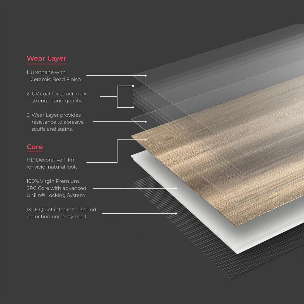 Light Brown Matte Vinyl Wide Plank Flooring