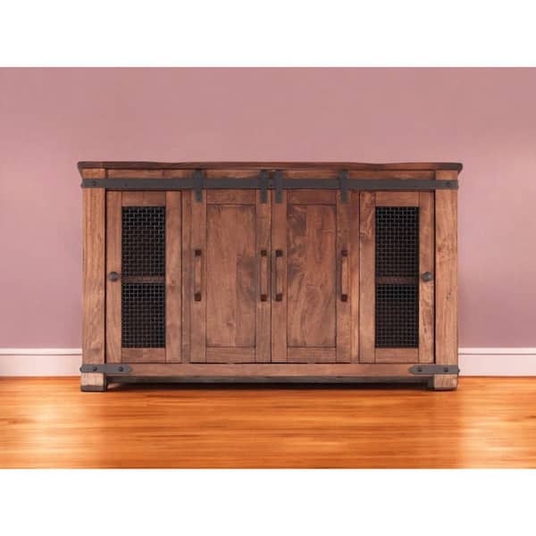 Brown TV Stand Fits TV's up to 60 in. with Shelves;Cabinet;Storage