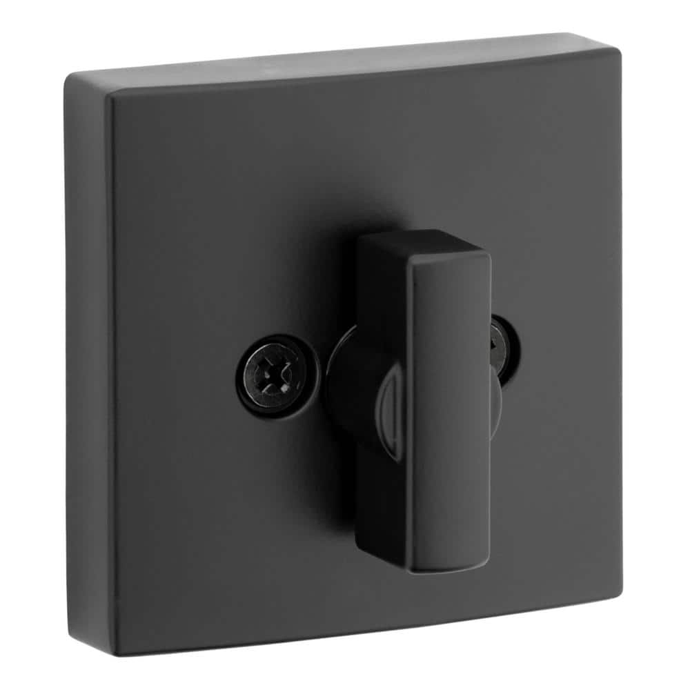 Matte Black Modern Square Single Cylinder Deadbolt