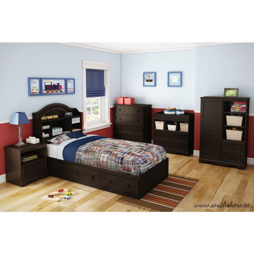 Savannah Espresso Kids Armoire with Adjustable Shelves