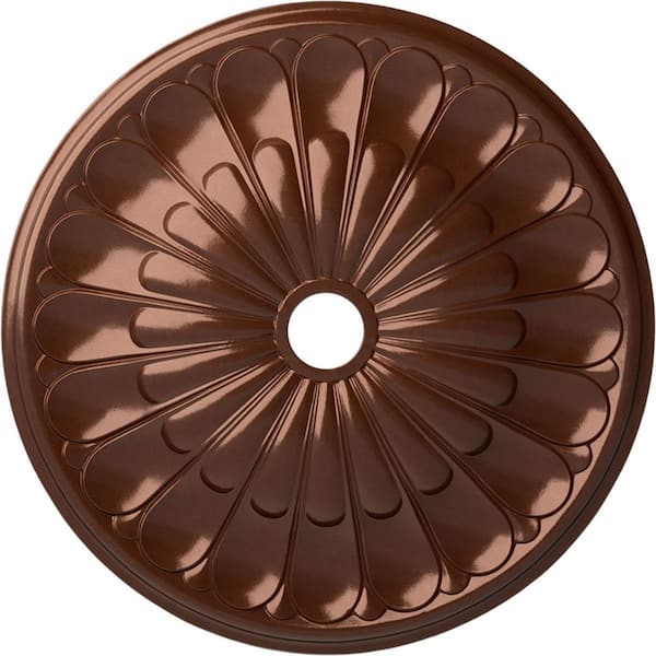 Ekena Millwork 1-7/8 in. x 31-5/8 in. x 31-5/8 in. Polyurethane Gorleen Ceiling Medallion, Copper Penny
