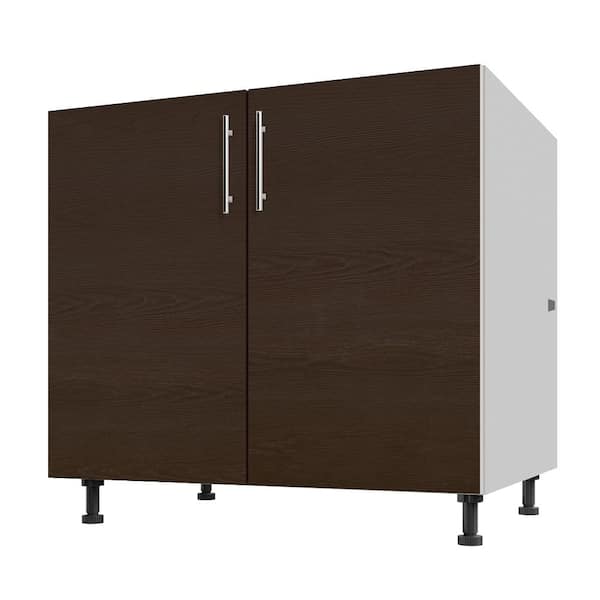 WeatherStrong Miami Hickory All-Weatherboard Composite 27 in. x 36 in. x 34.5 in. Outdoor Kitchen Cabinet Base