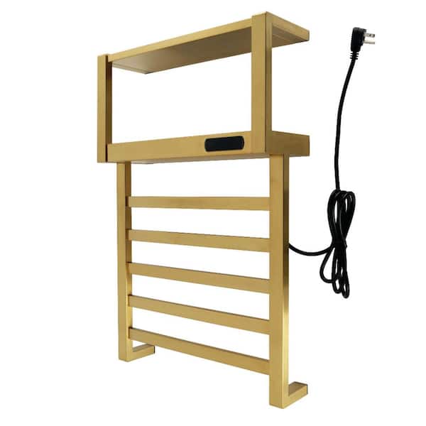 Markus 5-Bar Electric Towel Warmer in Brushed Brass