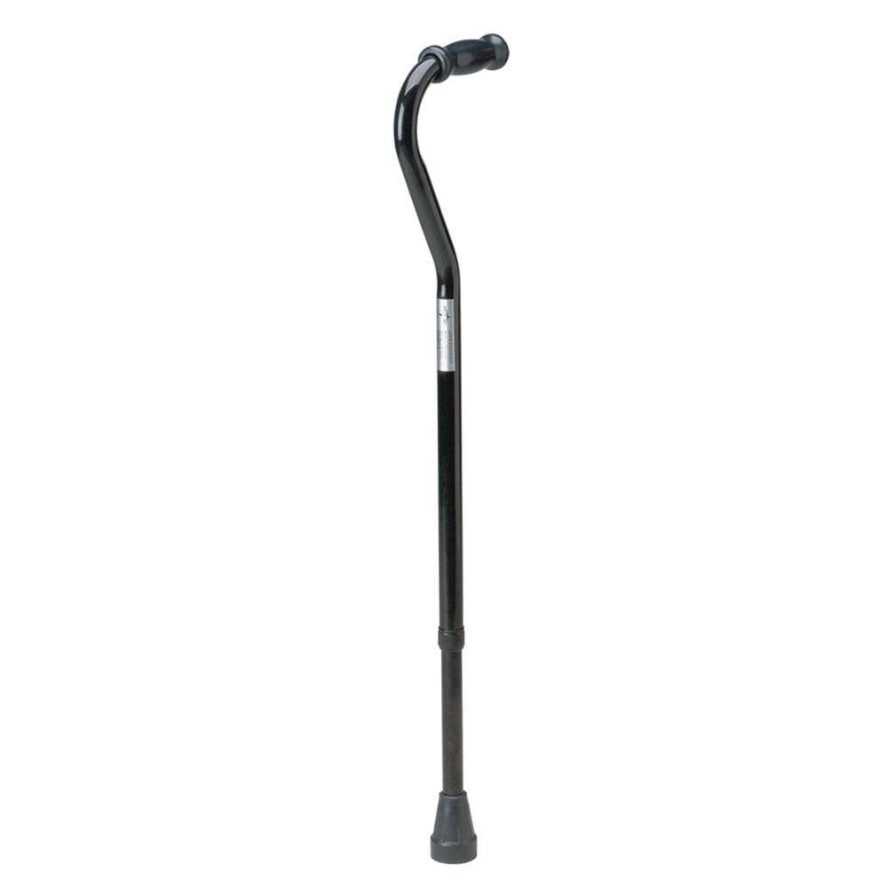 Medline Bariatric Offset Handle Aluminum Cane in Black MDS86420XW The