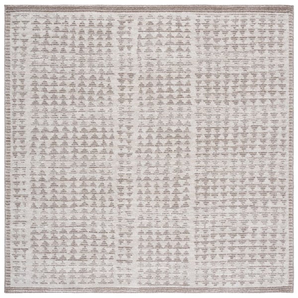 Northport 7 ft. x 7 ft. Ivory/Beige Geometric Square Area Rug