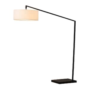 Stretch 87 in. Matte Black Arc Lamp with Step Switch