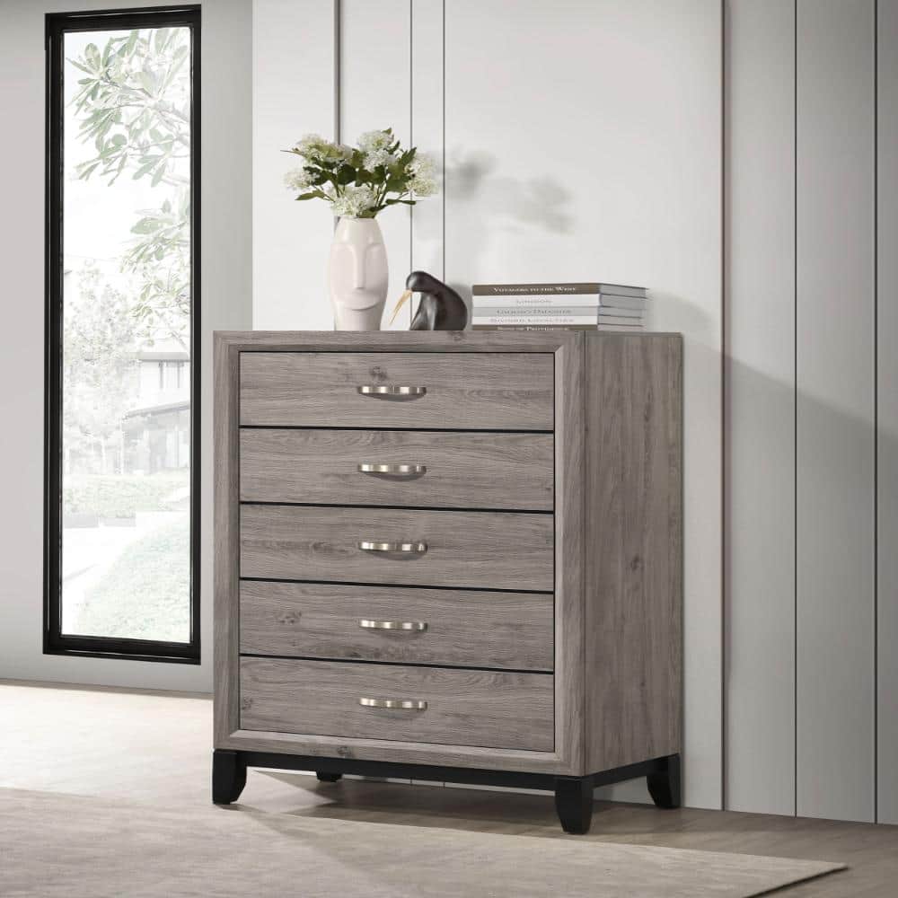 Watson 5-drawer Bedroom Chest of Drawers Light Taupe price history on PriceWatchPro