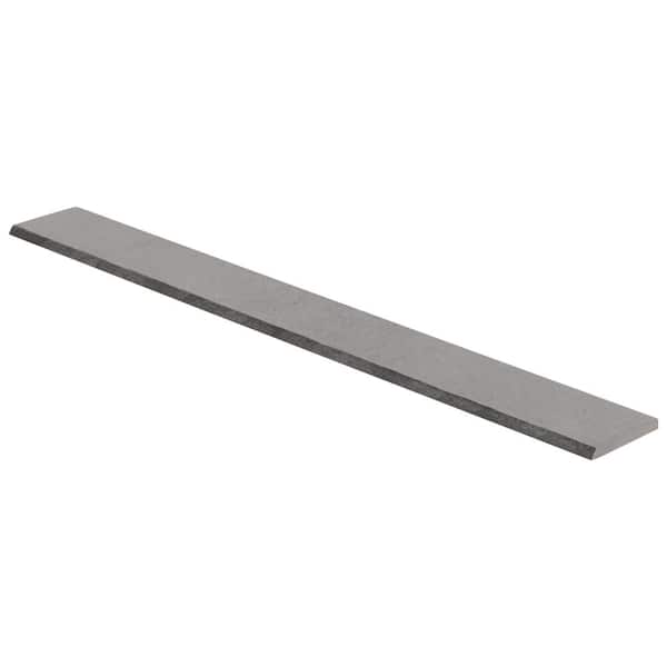 Monolith Silver Gray 3 in. x 24 in. Matte Porcelain Bullnose Trim (0.46 sq. ft./each)