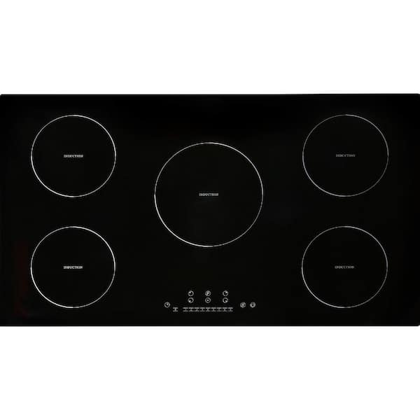 5 Burners Electric Cooktop 36 in. Built-In Magnetic Cooktop 9200W,Induction Stove Top, 9 Heating Level, Touch Control