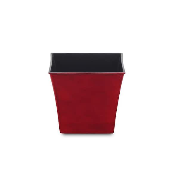 92.5 Gallon(s) Red Indoor Plastic Square Planter with Weather Resistance (6.5 in. L x 6.5 in. W x 5.75 in. H) 1-Pack