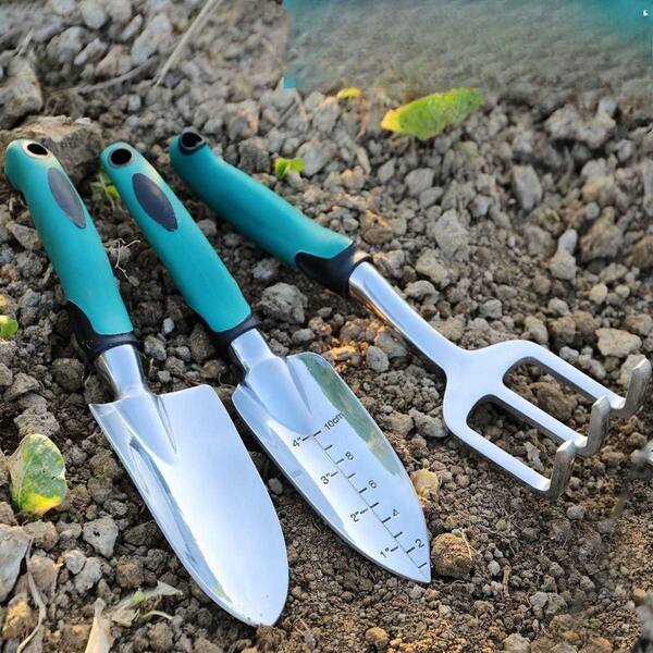 thumbnail image 2 of Yoetaun Heavy Duty Gardening Tool Ergonomic Handle Hand Shovel Trowel Rakes Weed Puller For Lawns And Garden Planting And Care Color 3 2 of 13