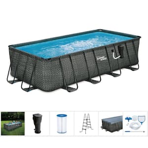 18 ft. x 9 ft. x 52 in. Above Ground Rectangle Frame Swimming Pool Set