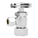 1/2 in. Nominal Compression Inlet x 1/2 in. O.D. Compression Outlet Multi-Turn Angle Valve, Chrome