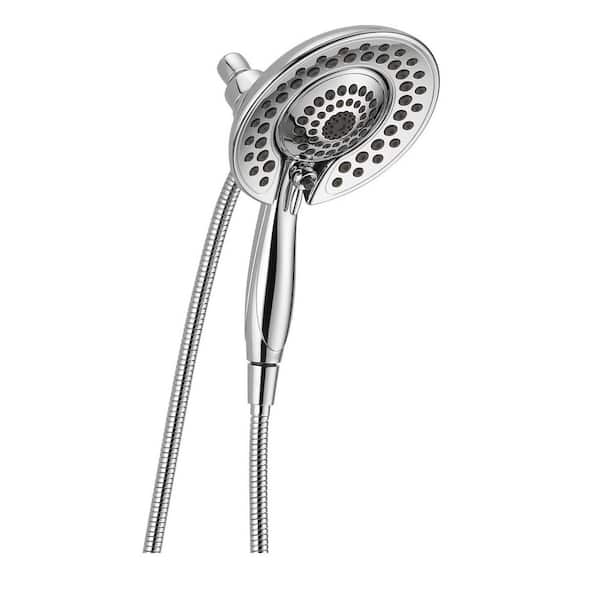 Delta In2ition 5-Spray Patterns 2.5 GPM 6.81 in. Wall Mount Dual Shower Heads in Lumicoat Chrome