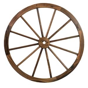 Patio Premier 32 in. Wooden Wagon Wheel in Rustic (2-Pack)