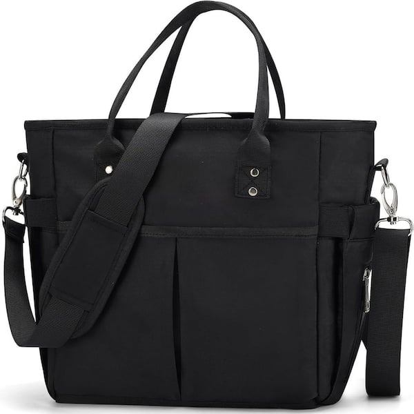 12 qt. Large Capacity Insulated Thermal Lunch Bag with Wide-Open Pocket Leakproof Cooler Black for Work Picnic Office