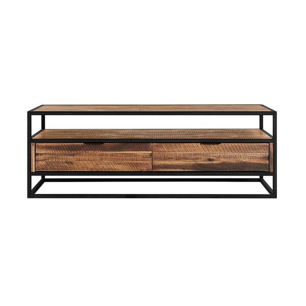 Armen Living Ludgate 50 in. Rustic Rectangle Acacia Wood Coffee Table