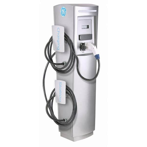 GE EV Charger Double Pedestal DuraStation with RFID Access Control