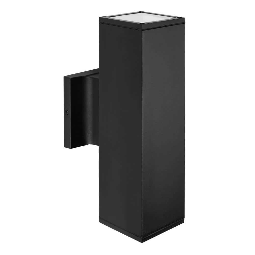 Maxxima Rectangular Dusk to Dawn Sensor Black Outdoor LED Wall