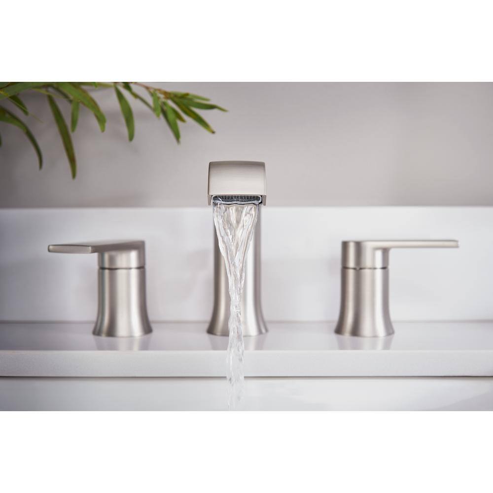 Moen Genta Brushed Nickel Two-Handle Bathroom Sink Faucet