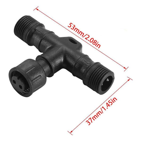 5-Pack 2 Pin T-Connector Waterproof for Single Color LED Deck