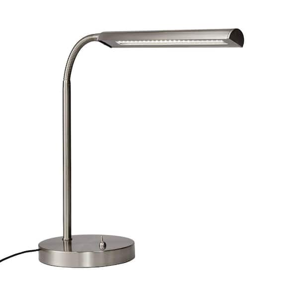 Satin Indoor Led Gooseneck Table Lamp, Led Work Table Lamps