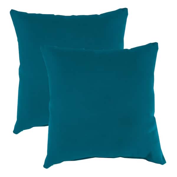 Jordan Manufacturing Islip Outdoor Knife Edge Toss Pillows, Teal, 12