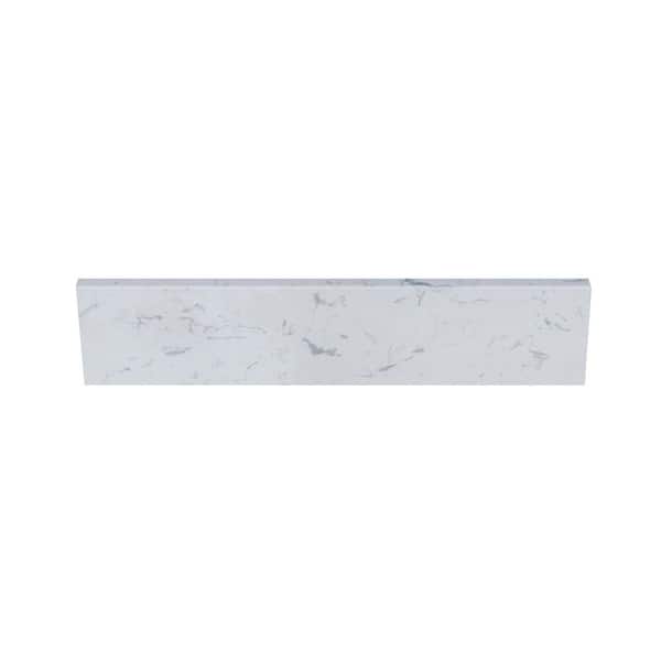 21.25 in. W x 0.75 in. x 4 in. Engineered Carrara Marble Bathroom Vanity Side Splash