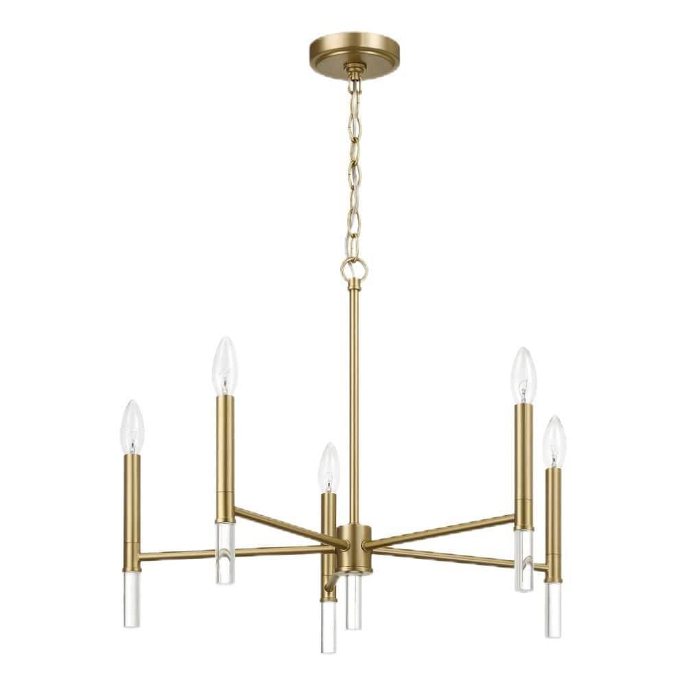 5-Light 24 in. Modern Gold Wagon Wheel Chandeliers Hanging Pendant for Living Room, Kitchen, Staircase, Entryway price history on PriceWatchPro