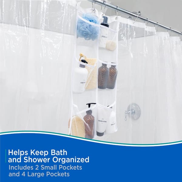 Kenney 26-in H Composite White Hanging Shower Caddy Kenney 26-in H Composite White Hanging Shower Caddy