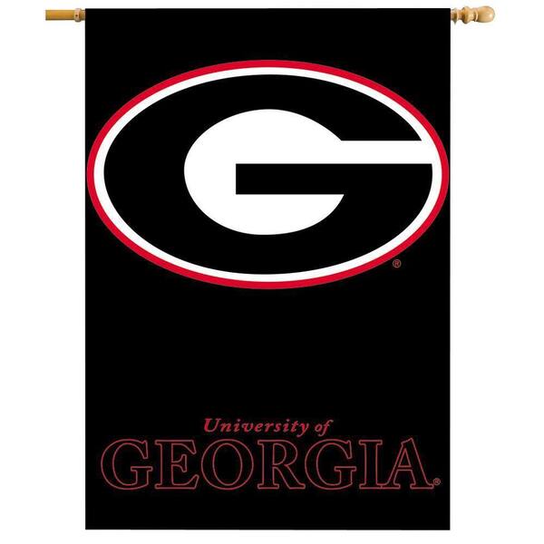 BSI Products NCAA 28 in. x 40 in. Georgia 2-Sided Banner with Pole Sleeve