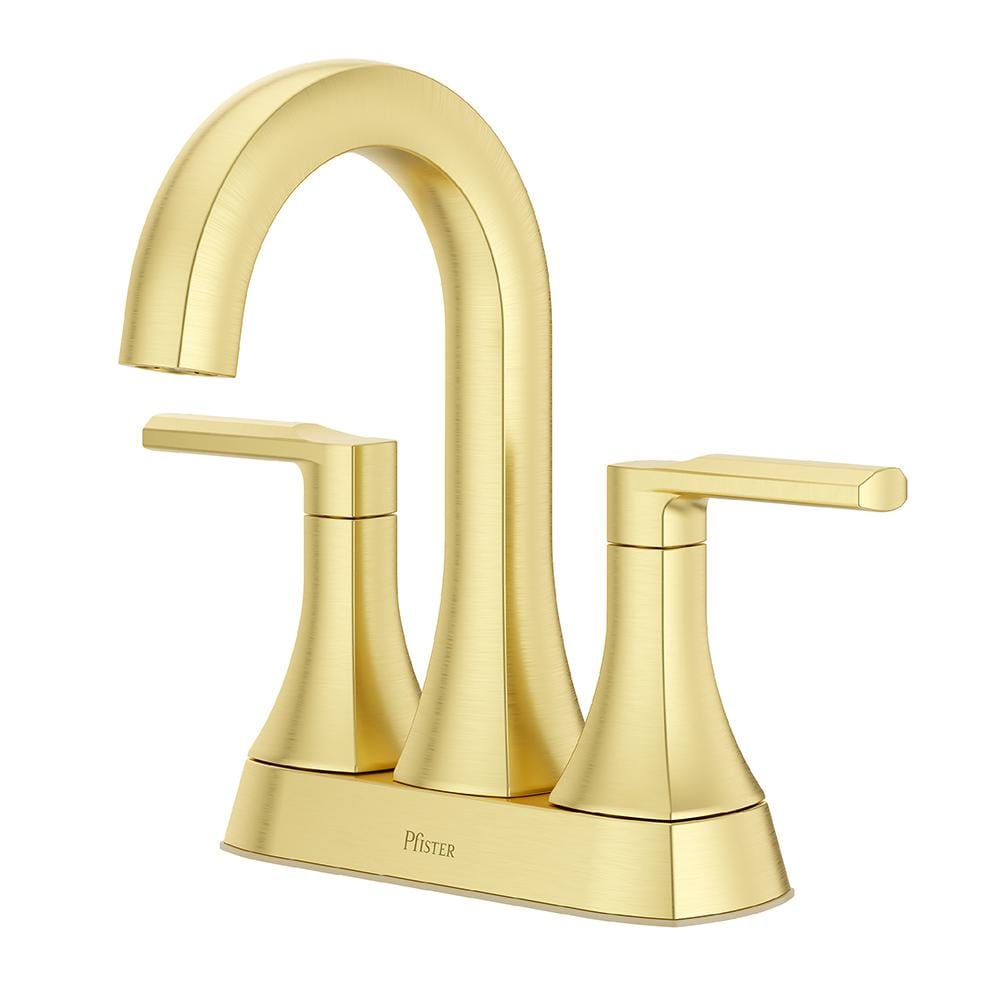 Pfister Vaneri 4 in. Centerset Double Handle Bathroom Faucet in Brushed ...