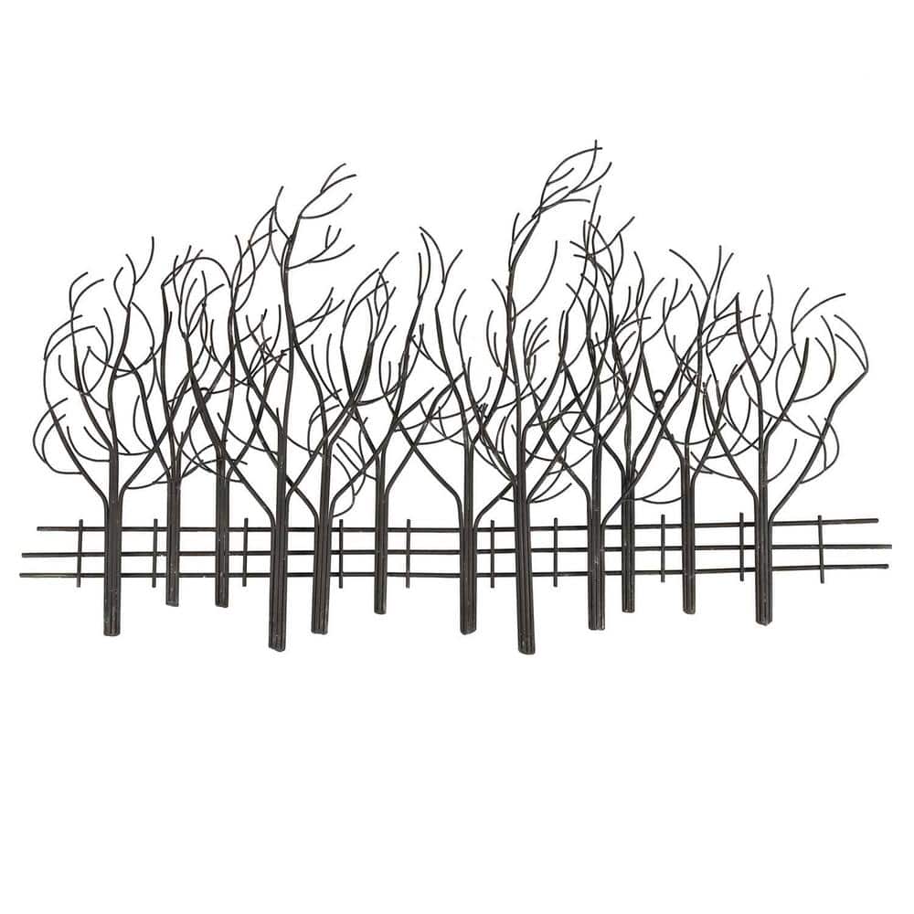 LuxenHome Metal Field of Trees Wall Art WHA18   The Home Depot