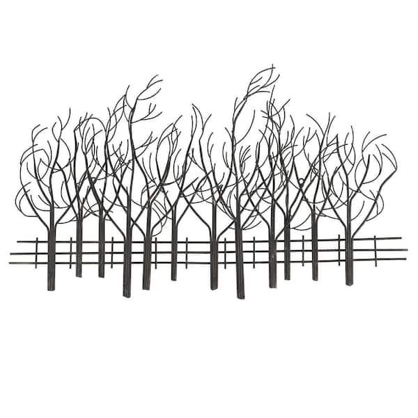 LuxenHome Metal Field of Trees Wall Art