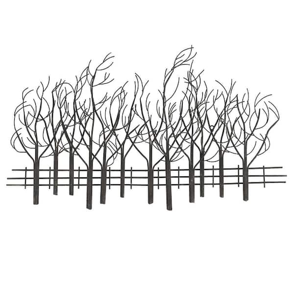 LuxenHome Metal Field of Trees Wall Art WHA947 - The Home Depot