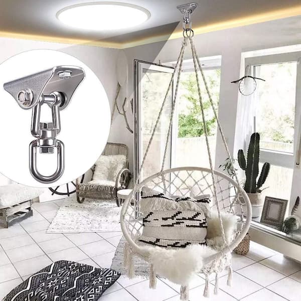 Unbranded 1000 LB Heavy Duty Stainless Steel Ceiling Swing Hanger Free  Swivel Mount for Yoga Hammock Chair Porch Set OGPH012037