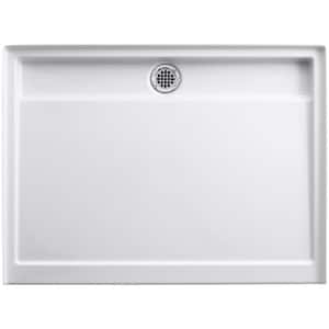 Groove 48 in. x 36 in. Single Threshold Shower Base in White