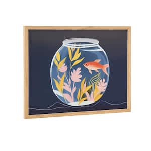 Gallery Pet Goldfish Cute Botanicals Fish Tank by the Creative Bunch Studio Natural Framed Art Print 16 in. x 12 in.