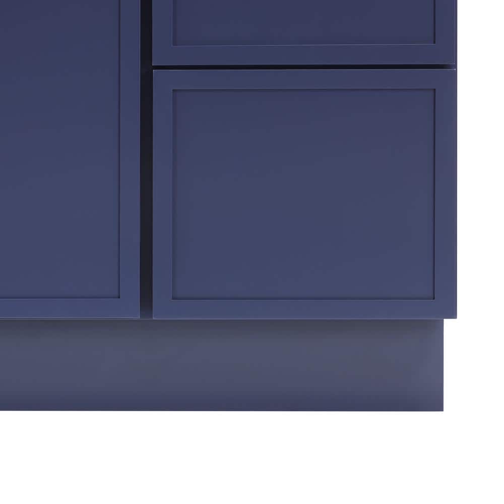 36" Blue Birch Plywood Freestanding Single Base Cabinet with Soft Close Door