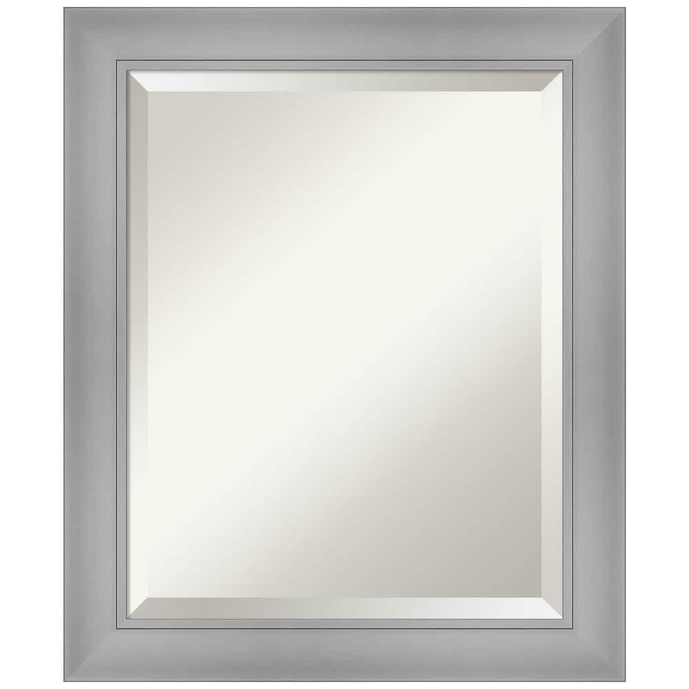 Flair 20x24-inch Beveled Rectangular Wall Mirror with Polished Nickel Frame