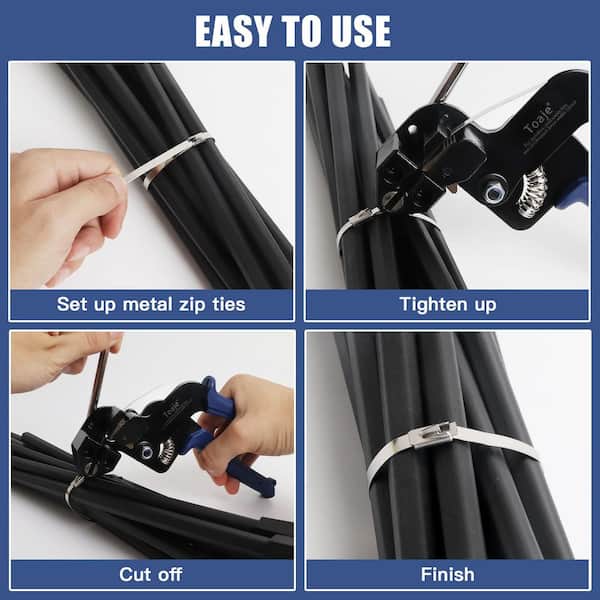 tightening metal zip ties