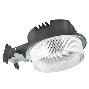 500-Watt Equivalent Integrated LED Brown 7800Lumens Floodlight 5500k Area Light with Dusk to Dawn Sensor