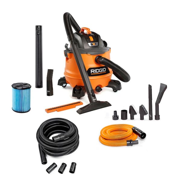 14 Gal. 6.0 Peak HP NXT Shop Vacuum HD1401 Wet Dry Vac with Filter, 20 ft. Hose, Accessories and Car Cleaning Kit